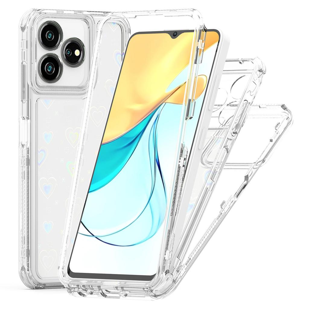 For ZTE Axon 50 Lite Case Precise Cutouts Acrylic TPU Clear Phone Cover with Laser-printed Film