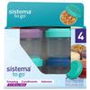 Sistema Dressing Pots To Go Containers - 4 x 35 ml by Sistema