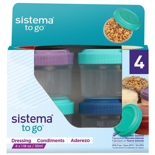 Sistema Dressing Pots To Go Containers - 4 x 35 ml by Sistema