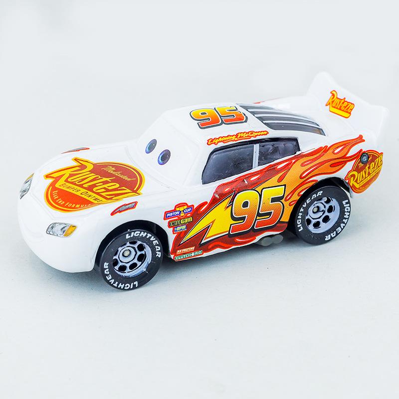 Cars 95 McQueen Gen 1 Racing Dino Two-Tone Grey Alloy Toy Car Model