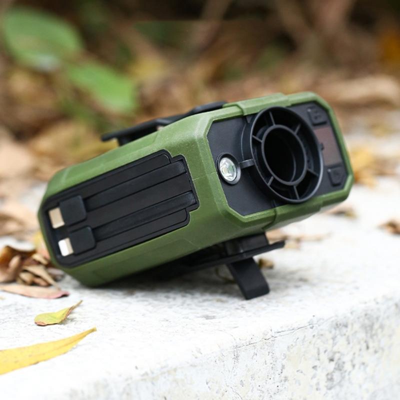 Portable Waist Clip Fan Rechargeable Air Conditioner Coolers 5 Speed Adjustment Outdoor Cooling Fan with LED Flashlights