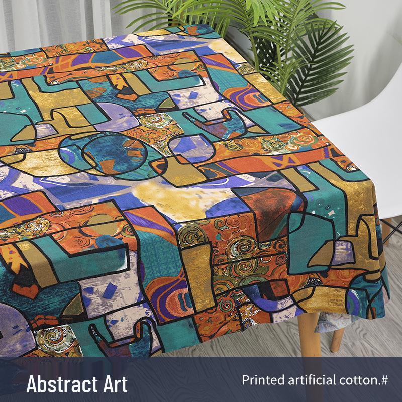 Ethnic Style Cotton Linen Fabric – Lijiang Yunnan Print for Tablecloths, Clothing, Curtains, and Bags