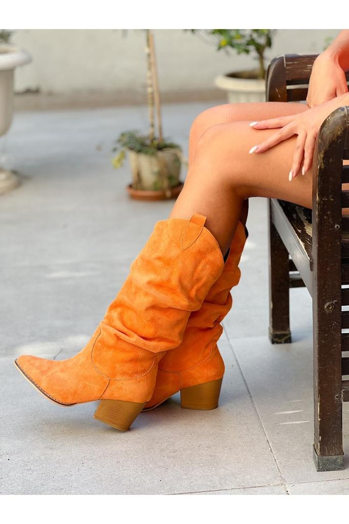 Bottes de mode modernes et élégantes pour femmes bottes en simili cuir daim bottes en daim de veau vert avec gousset bottes Dallas