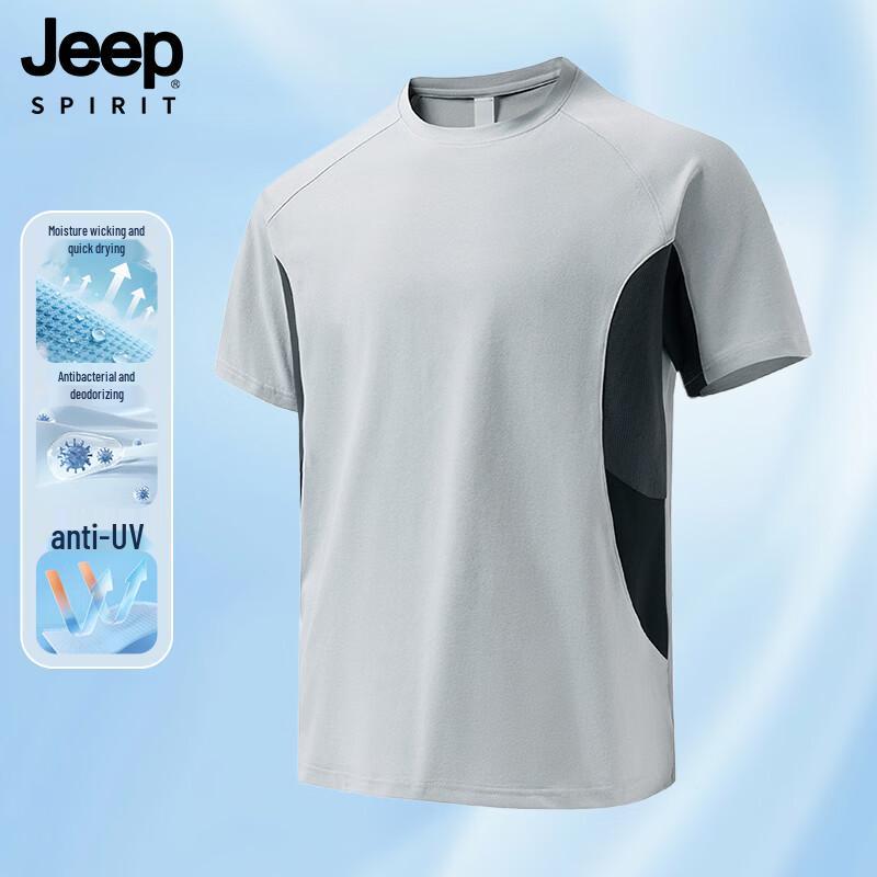 JEEP SPIRIT Men s Antibacterial Outdoor Short Sleeve T-Shirt S