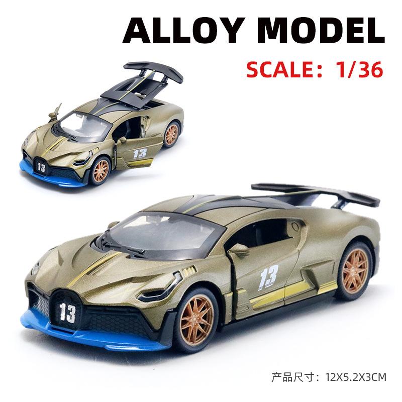 AAZN1 [Boxed] 1:36 Alloy Racing Model Boy Three Doors Pull Back Graffiti Car Gift Wholesale Cross-border