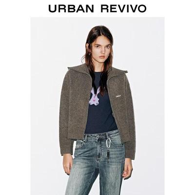 UR 2026 Women's Amber Flow Letter Embroidered Knit Cardigan