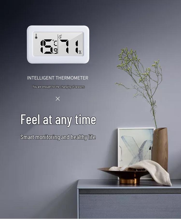 Pandun 1cm Slim Digital Thermometer & Hygrometer for Baby Room