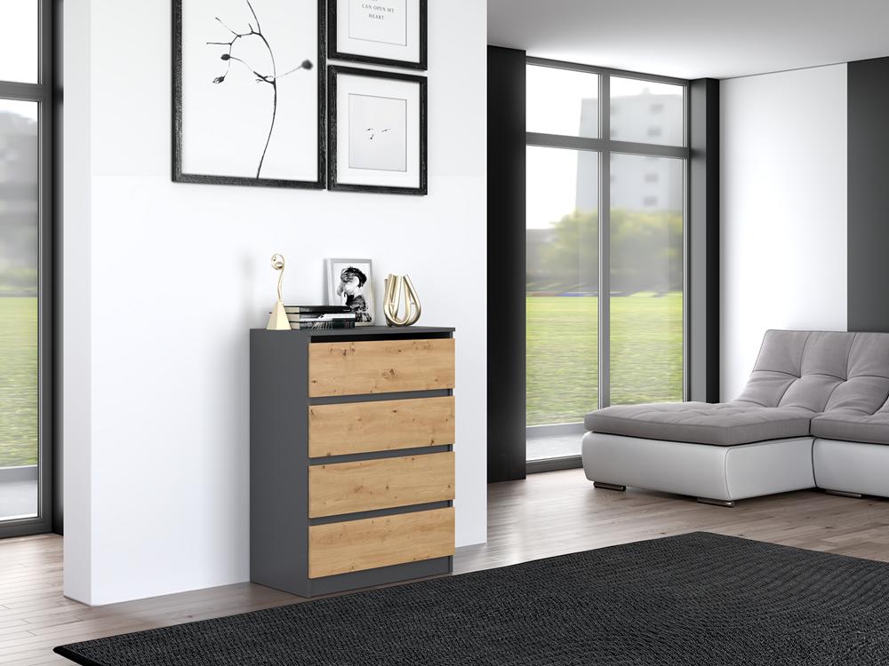 Malwa M4 70 Chest Of Drawers - Anthracite / Artisan