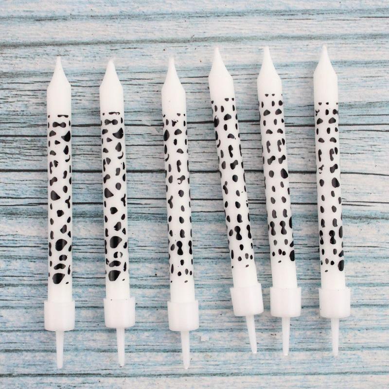 Ins Feng Dai Niu Theme Printed Pattern Cake Candle Creative Party Personality 6-Piece Candles Candles