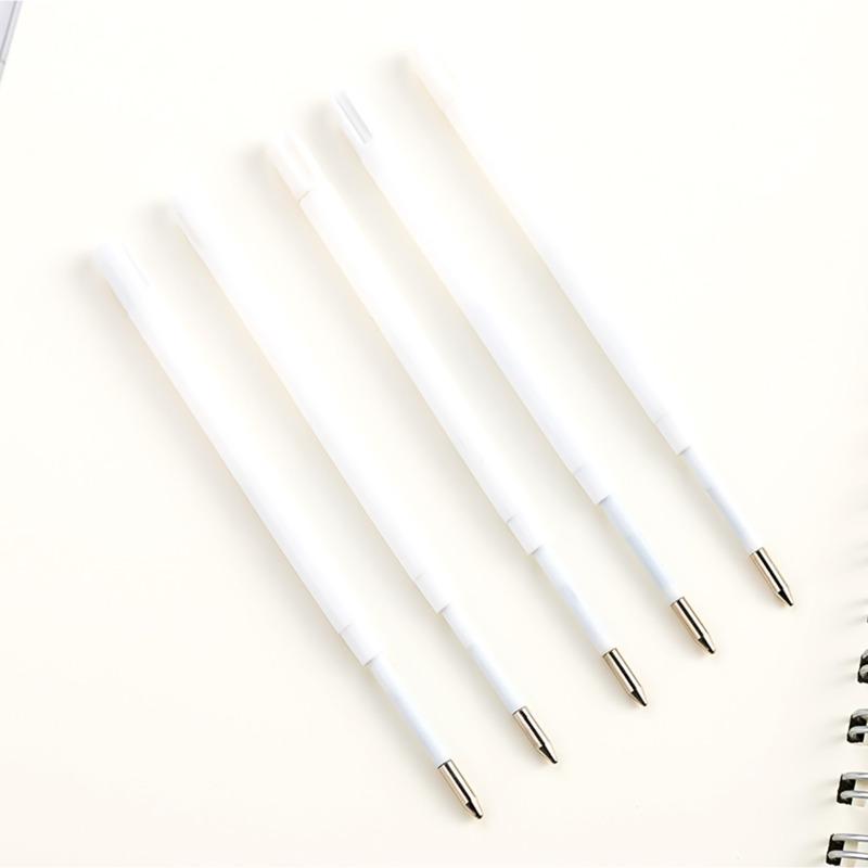 1.0mm 10 Stück/Set Druck Metall Gelstift Kugelmine Büro Unterschrift Stifte Blau Schwarze Tinte Büro Schule Schreibwaren Schreibbedarf