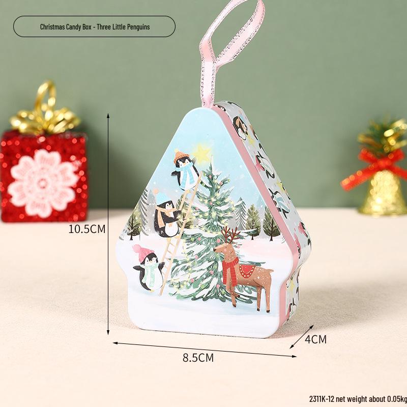 Christmas Gingerbread Man & Santa Claus Tin Cookie and Candy Storage Box