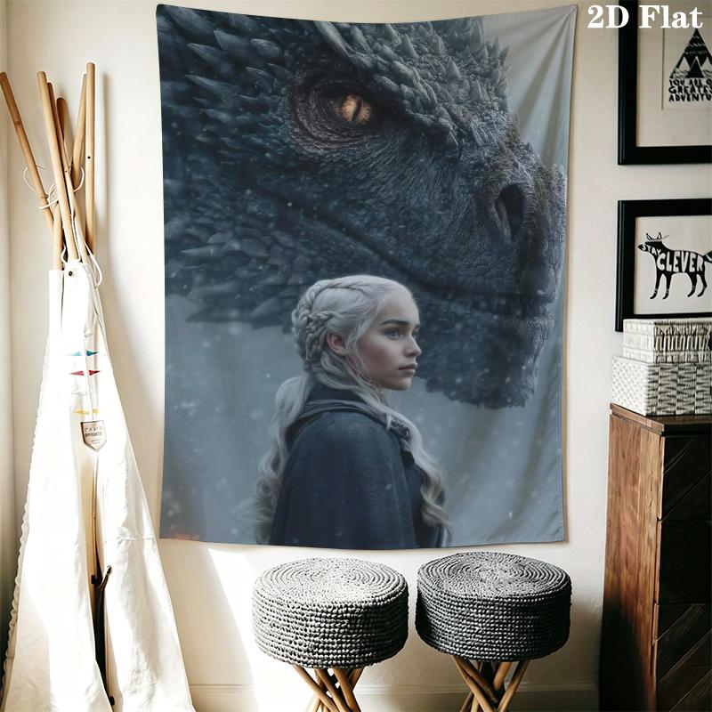 Game of Thrones Wall Tapestry Aesthetic Wall Hanging Printed Fabric Blanket Decorative Tapestries for Bedroom Living Room Home Decor