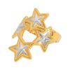 Versatile Stacking Or Single Wear Adjustable Star Ring Simple Two Tone For Women Fashion Accessory In Any Event