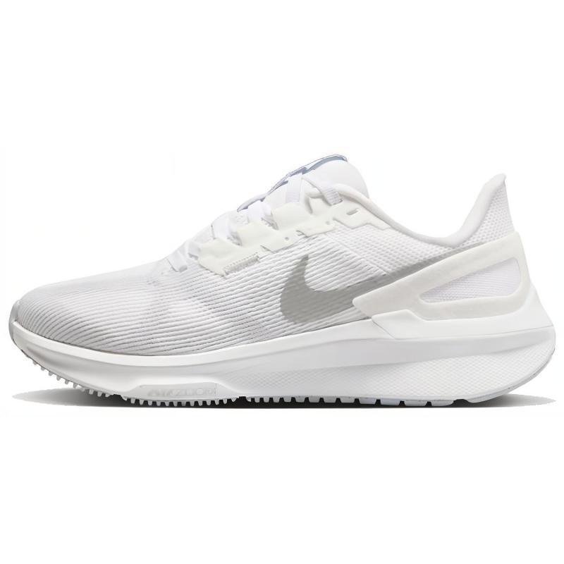 Nike Zoom Structure 25 White Metallic Silver Women's Sneakers Casual DJ7884-101