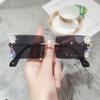 Personalized Diamond-Encrusted Sunglasses, Personalized Small Square Glasses, Sunglasses For Women