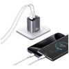 USAMS CC290 T66 45W GaN Wall Charger 1xUSB-A 1xUSB-C Silver