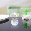 Nep Kristal Rozenboeket Beeldje met Ronde Vaas Bloemen Glas Decoraties Handgemaakte Roos Bloemen Cadeaus voor Valentijnsdag Moederdag Verjaardag Jubileum