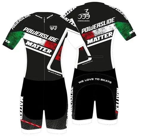 2026 Powerslide Mens Long Cycling Triathlon Racing Suit Speed Inline Roller Skate Skinsuit Fast Skats Mtb Roller Skating Jumpsuit Set