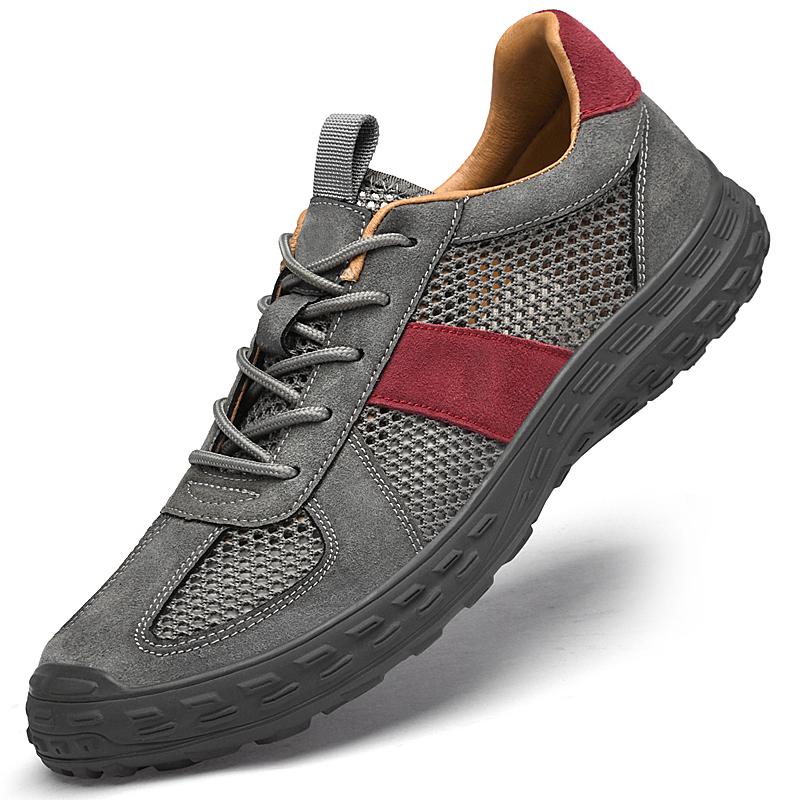 

Fashion Outdoor Male Flats Lightweight Hiking Shoes Casual Men s Running Shoes Breathable Male Walking Shoes Anti-slip Soft Men Sneakers 38