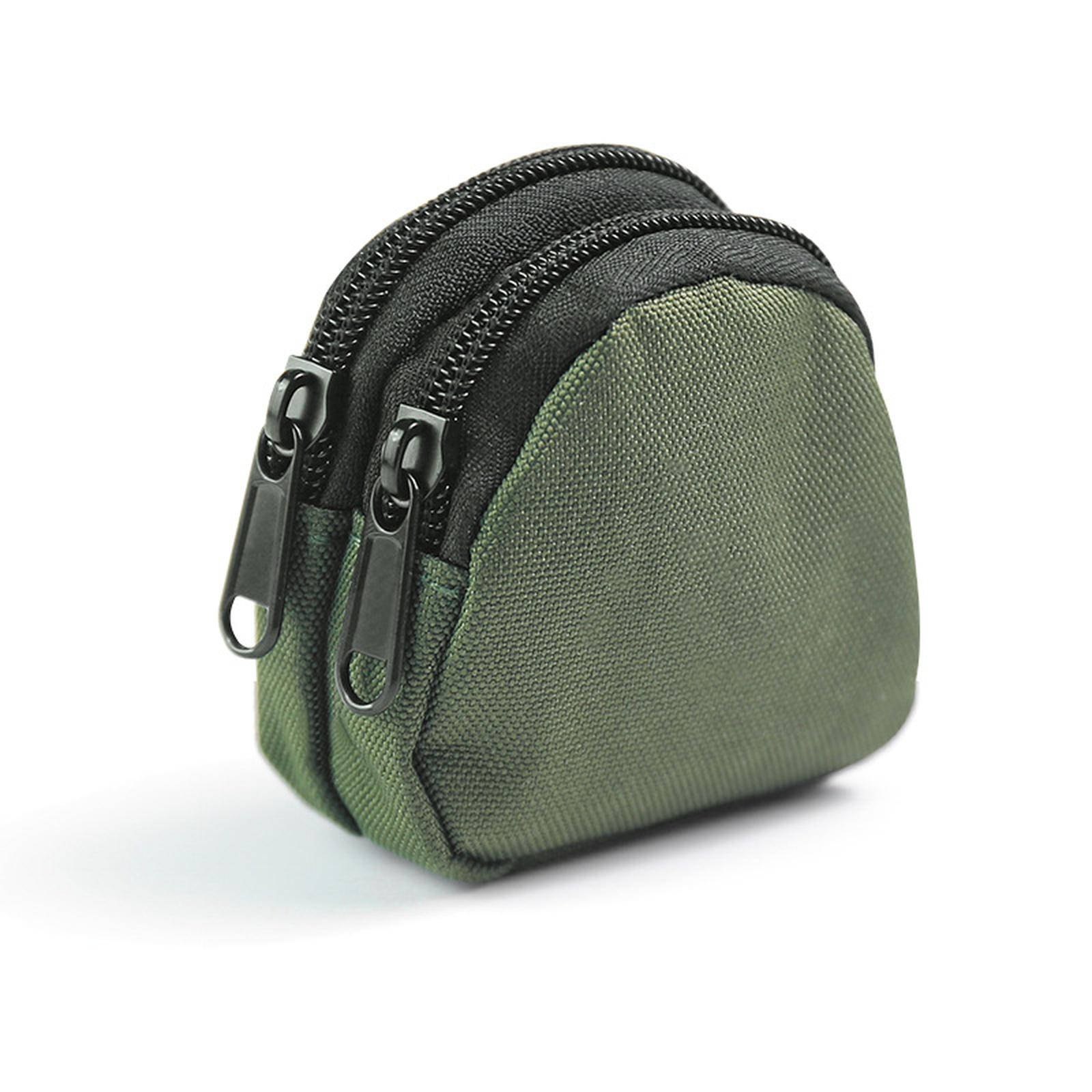 

Вулична нейлонова поясна сумка з подвійною блискавкою, портативна, для полювання, з кишенею для ключів, монет, гаманцем, чоловічий Molle-підсумок, легкий, маленький тримач для карток One Size