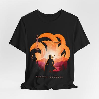 Naruto Uzumaki T-Shirt, Anime Grafik T-Shirt, Japanisches Manga Shirt, Cartoon