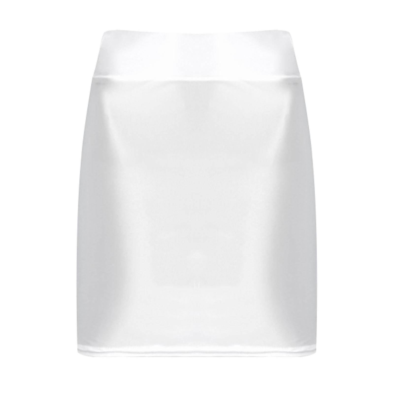 

Жіноча одноколірна спідниця-олівець з високою талією та гумкою. Приталена міні-спідниця для офісного повсякденного одягу L білий