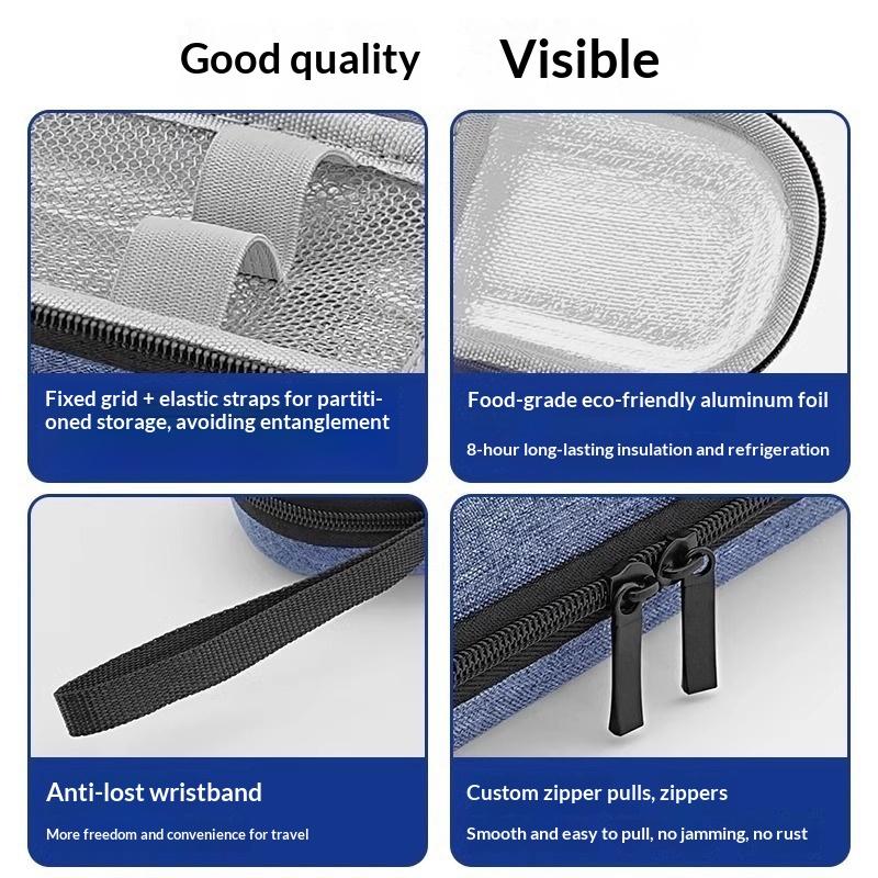 Insulin Medication Travel Cooler with Two Ice Packs for Safe and Efficient Temperature Maintenance