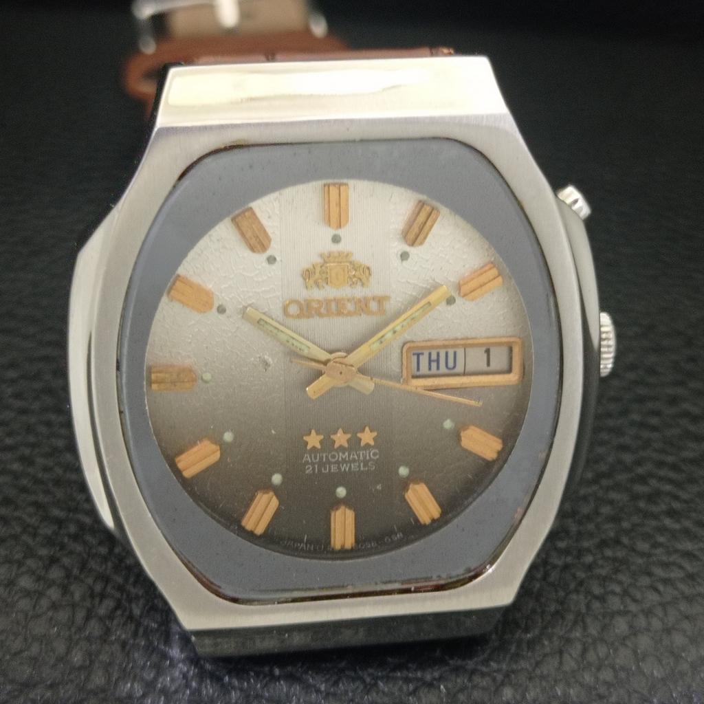 JAPAN VINTAGE ORIENT AUTOMATIC 46943 MENS ORIGINAL DIAL WATCH a703385-1 R213b-a703385