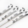 10PCS 16.5 Inch Length Flat Metal Grilling Skewer Set Reusable BBQ Tools BBQ Wide Skewers Stainless Steel Barbecue Sticks