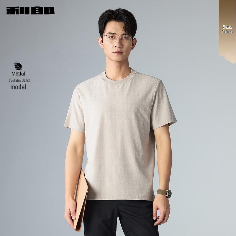 Lilang Men s Modal Blend Jacquard Short Sleeve T-Shirt 180/96A