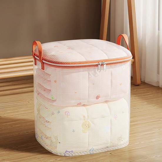 Extra Large Waterproof Quilt Storage Bag with Handles Transparent PVC Moving Bag Clear Viewing Bedroom Organizer