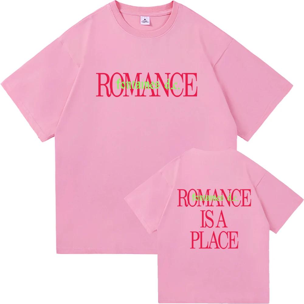 

Футболка Fontaines D.C. Romance У сучасному світі Чоловіки жінки Одяг Харадзюку Футболка Унісекс Високоякісні Топи Футболки 3XL