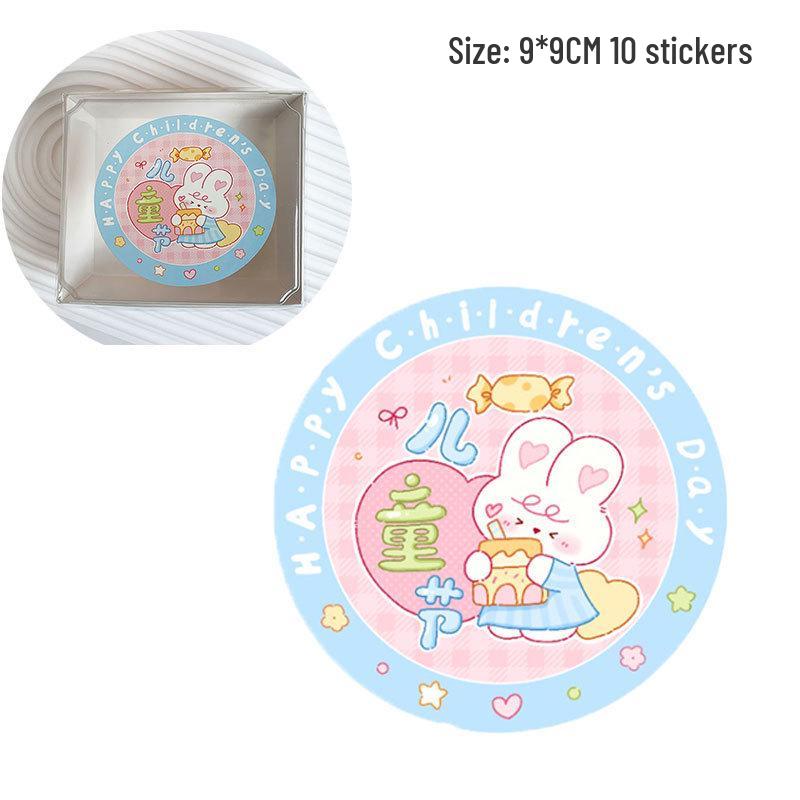 Cute Cartoon Dessert & Cup Sleeve Stickers - Children s Day Gift Set