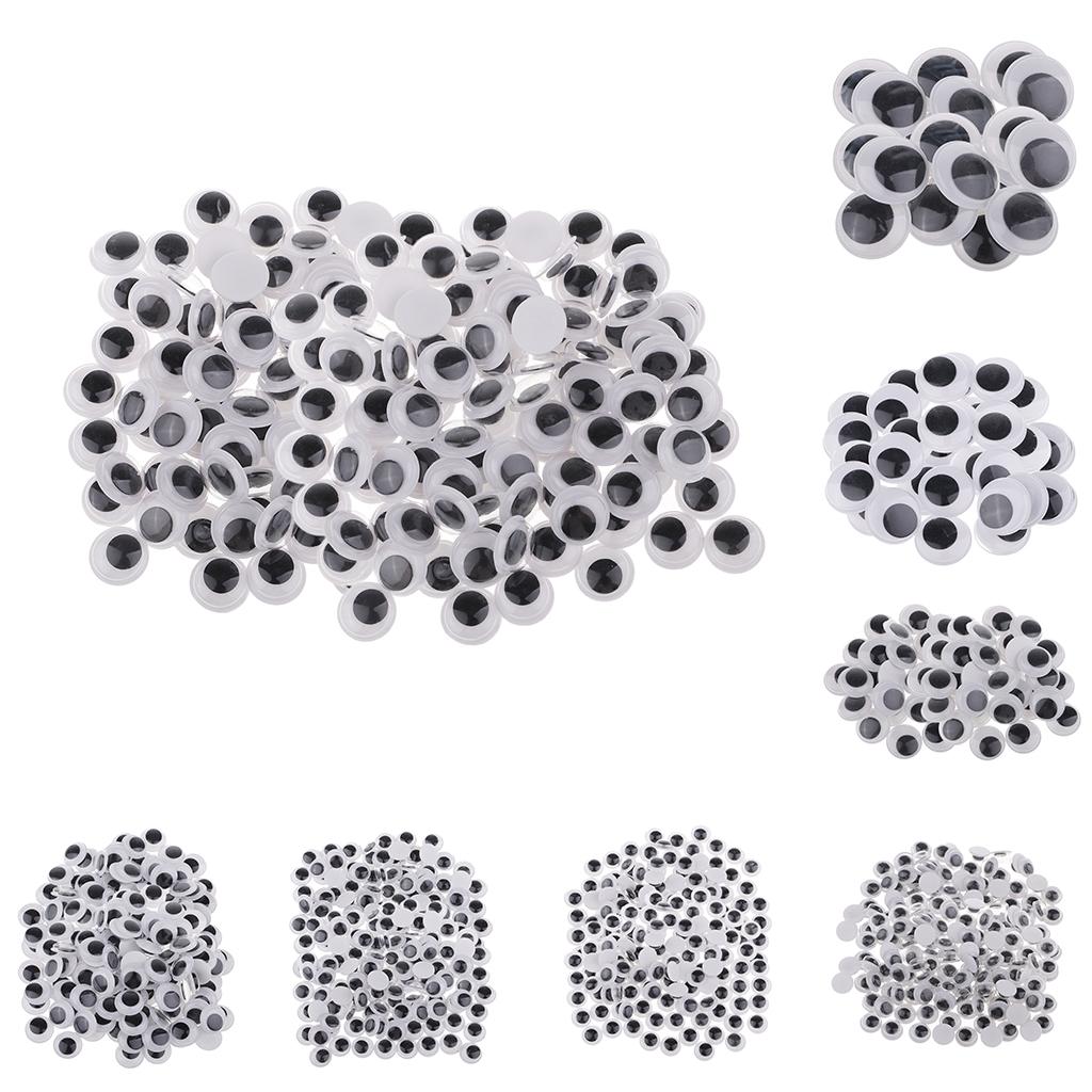 Plastic Googly Eyes Funny Crafts Googly Eyes Toys Decorative Eyes Toy for Kids 6mm 200pieces