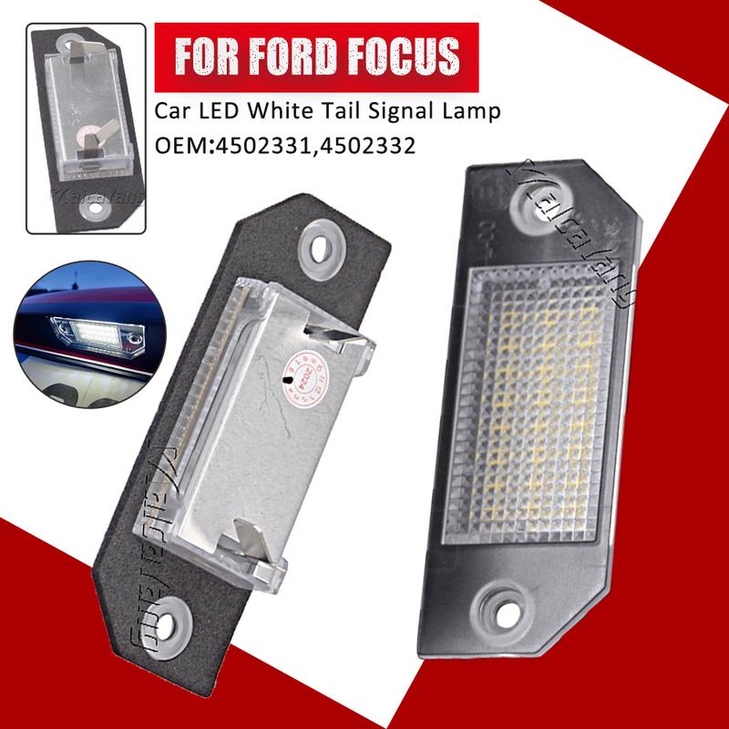

For Ford Focus C-MAX MK2 2003-2008 12V Car License Plate Lights 24 LED White Indicator Tail Lamps 6W Error Free Auto Accessories