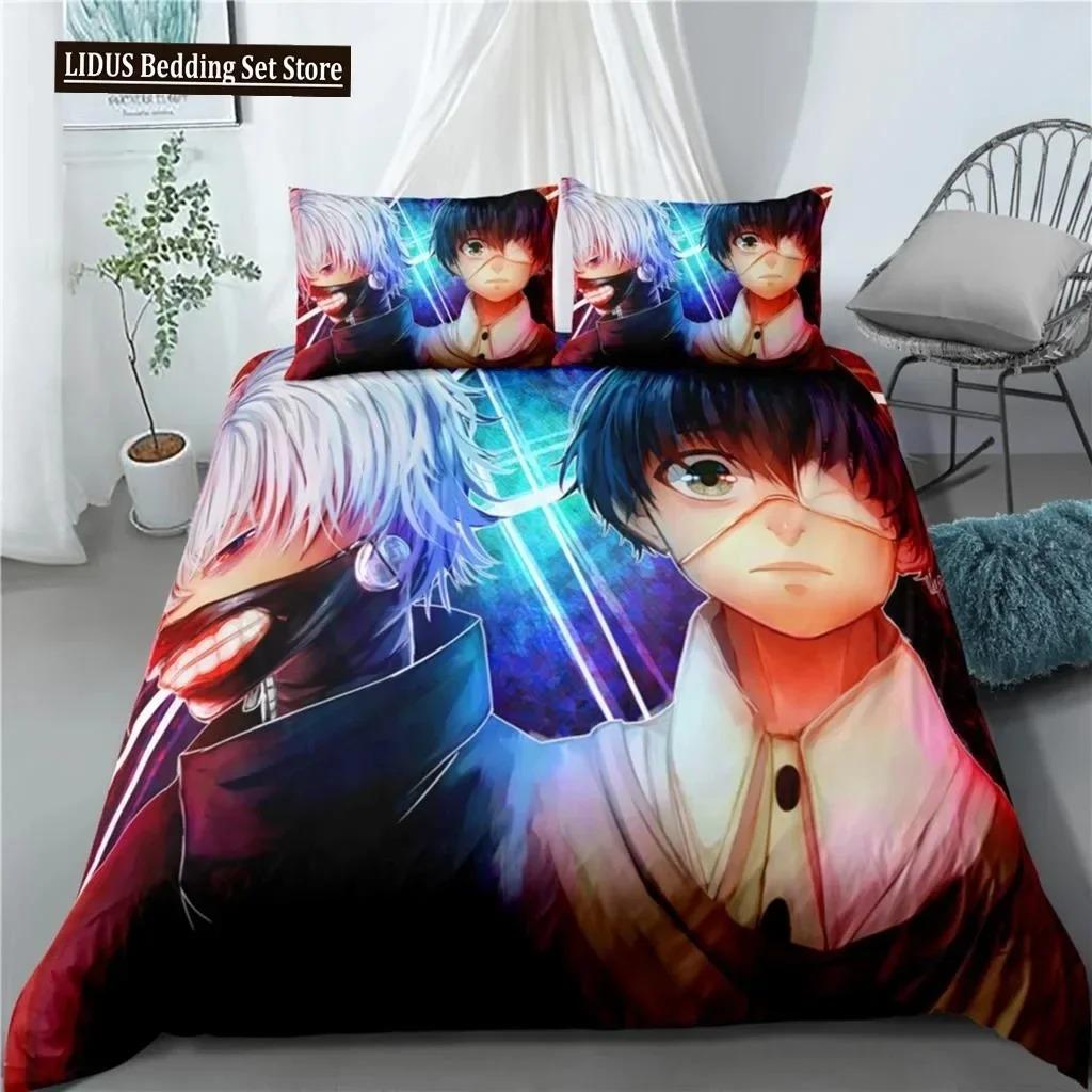 Anime Tokyo Ghoul 3D Printed Bedding Set Duvet Covers Pillowcases Comforter Bedding Set Bedclothes Bed