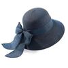 Lady New Bowknot Straw Hat Adult Summer Sunscreen Leisure Cap Wide Brim Students Fresh Raffia Shading Sun Cap Foldable