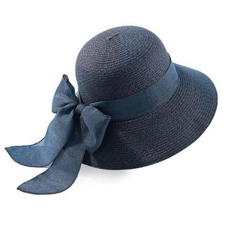 Lady New Bowknot Straw Hat Adult Summer Sunscreen Leisure Cap Wide Brim Students Fresh Raffia Shading Sun Cap Foldable