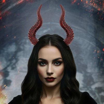 Einzigartiges Gothic-Haarband mit Teufelshorn-Design, modischer Haarschmuck, verstellbarer Kopfschmuck für Partys, Hochzeiten, Alltag