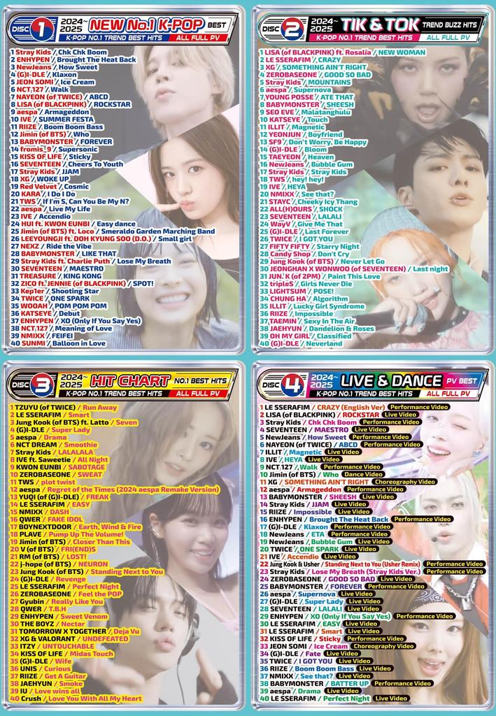 price Enjoy live performances on Disc Western music DVD Mix DVD [Limited-time reduction!] 2024-2025 K-POP compilation! 4! Full-length