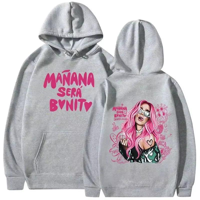 Karol G Manana Sera Bonito Bichota Hoodies Unisex Printed Hooded Street Wear Hooded Shirt PulloverFashion Couples Casual Sports