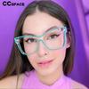 56624 Neue Acetat-Brillenfassung Mode Klar Zweifarbig Gespleißt Optische Brillenfassung Federgelenk Blaulichtfilter Computerbrille