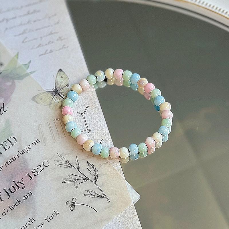 

Красочные керамические браслеты из бисера для женщин и мужчин, простые универсальные браслеты ручной работы из бисера, украшения для вечеринок, аксессуары, подарки A3