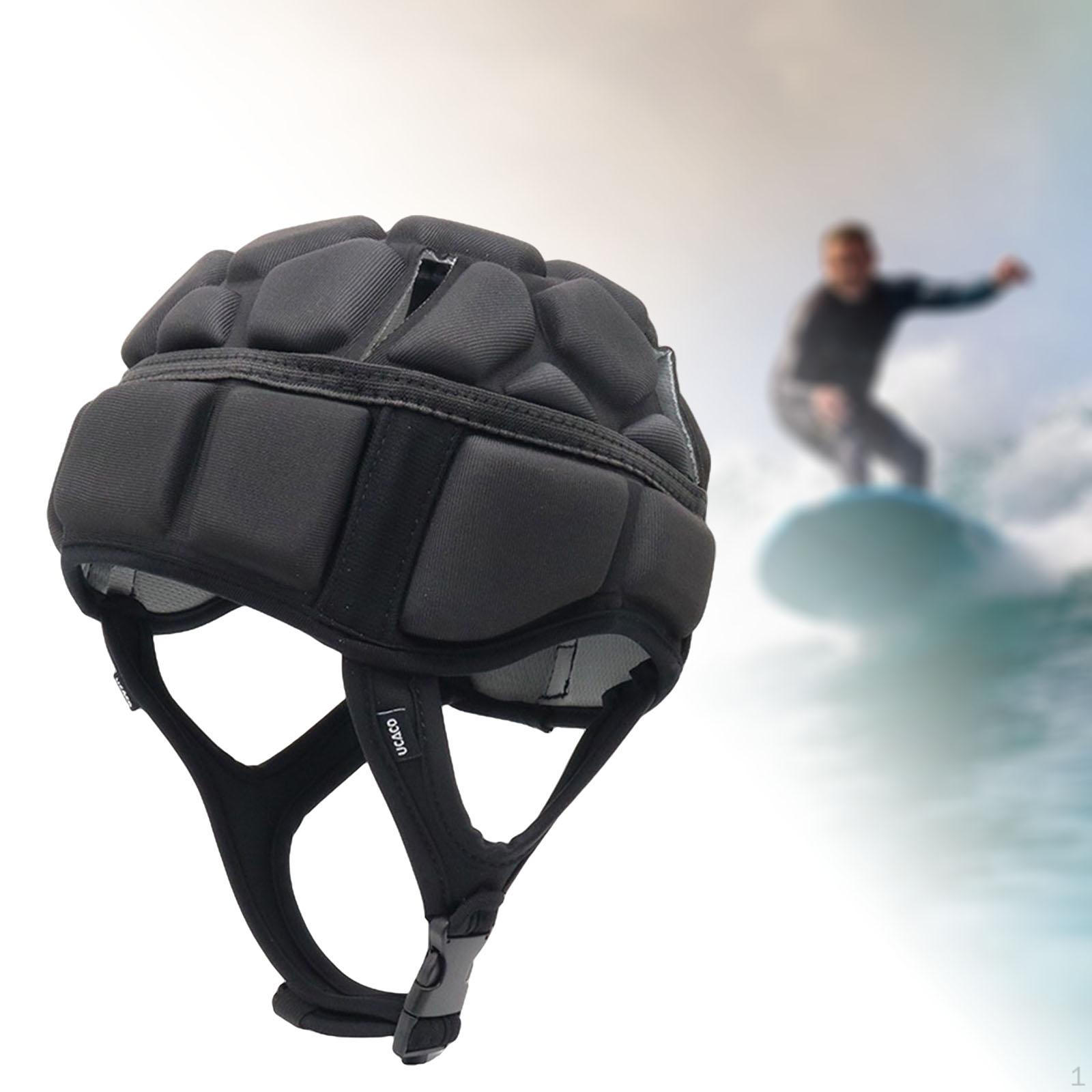 

Adjustable Rugby EVA Padded Headgear Football Goalkeeper Soft Head Protective Kids Youth Adults Black L