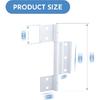 3Pack Screen Door Hinges, White Aluminum 1/8 In. Grooved Center Screen/Storm Door Hinge Compatible with Most Screen Doors
