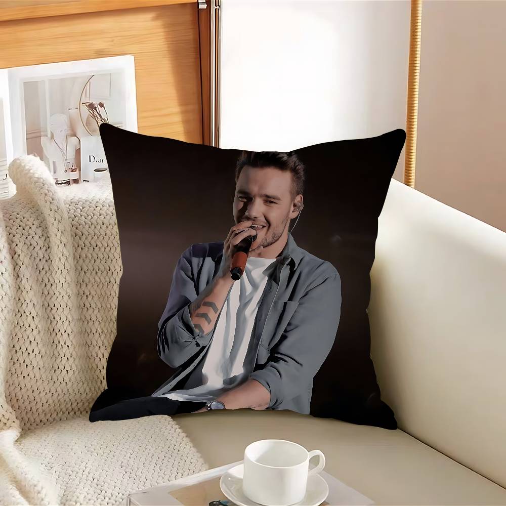 Singer L-LiamS P-Payne Pillow Covers Cartoon Sofa Decorative Home Double-sided Printing Short Plush Cute Cushion Cover