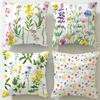 Classic Theme Spring Wildflowers Cushion Cover Soft & Easy-Wash Pillow Case – Versatile for Couch, Bed, Travel and Office