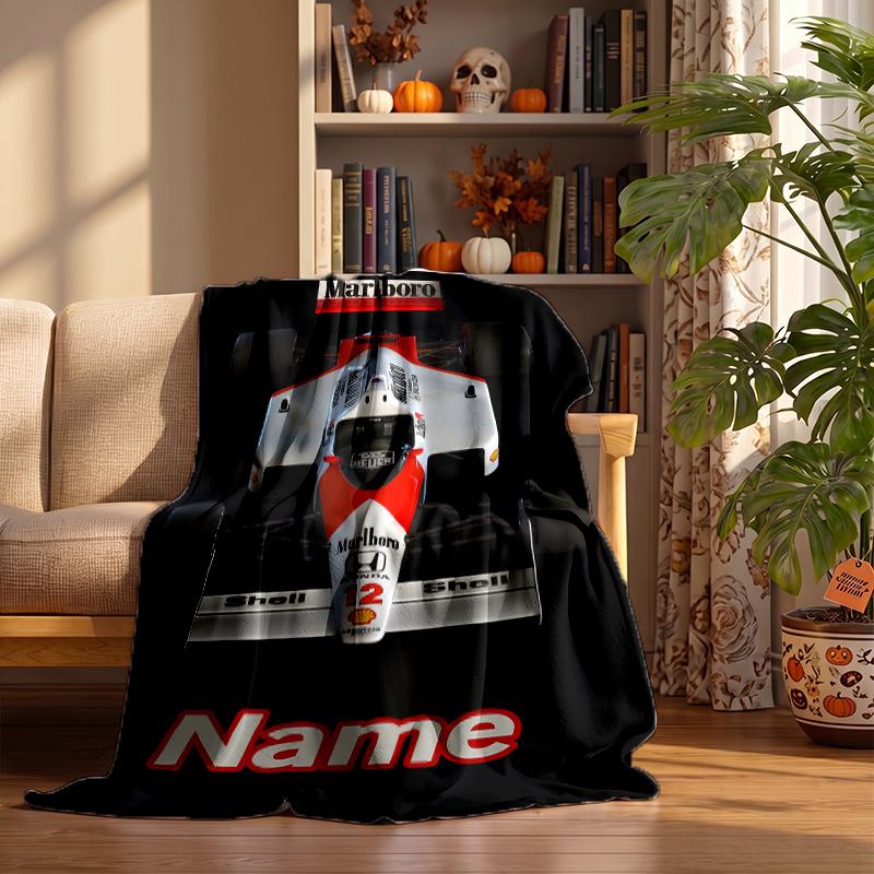 F1 Custom Flannel Blankets Soft Warm Cozy Throws for Home Decor Holiday Gifts