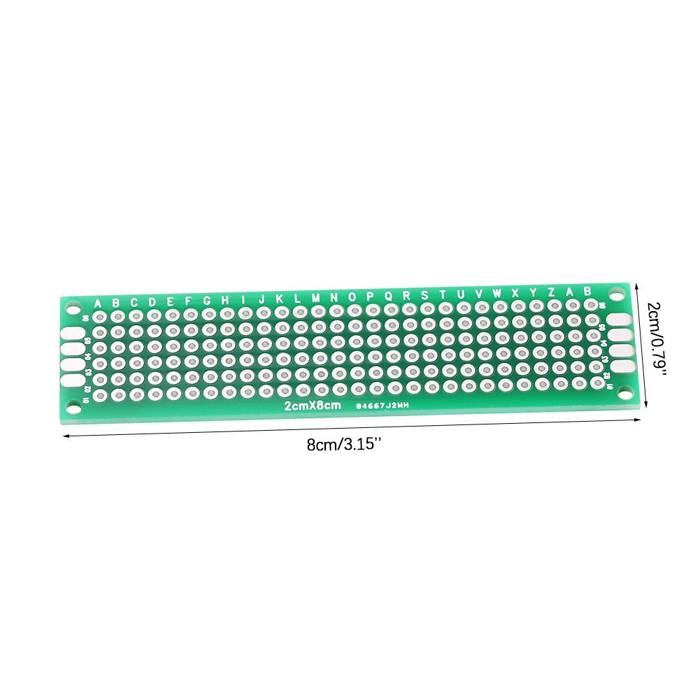 10 Piece 2cm X 8cm Double Sides Prototyping DIY Soldering Universal PCB Circuit Board