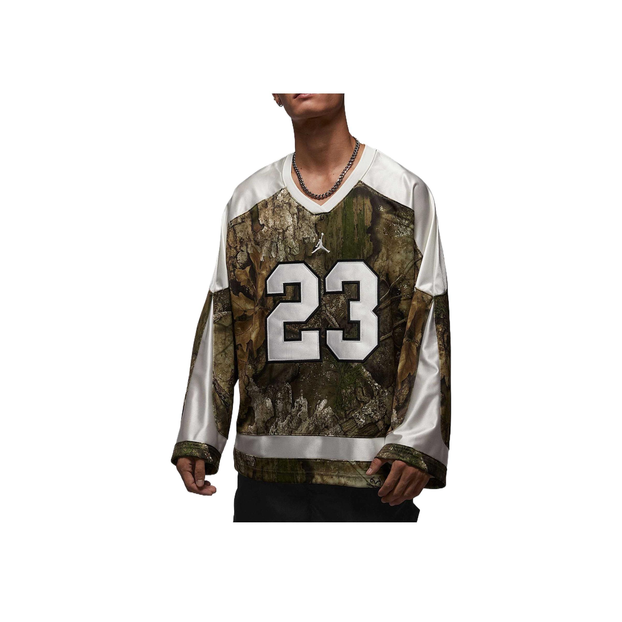 Jordan Бруклин 23 Realtree Удобная, приятная для кожи Мужская хоккейная майка с длинным рукавом Мужская майка IB3965-222 L